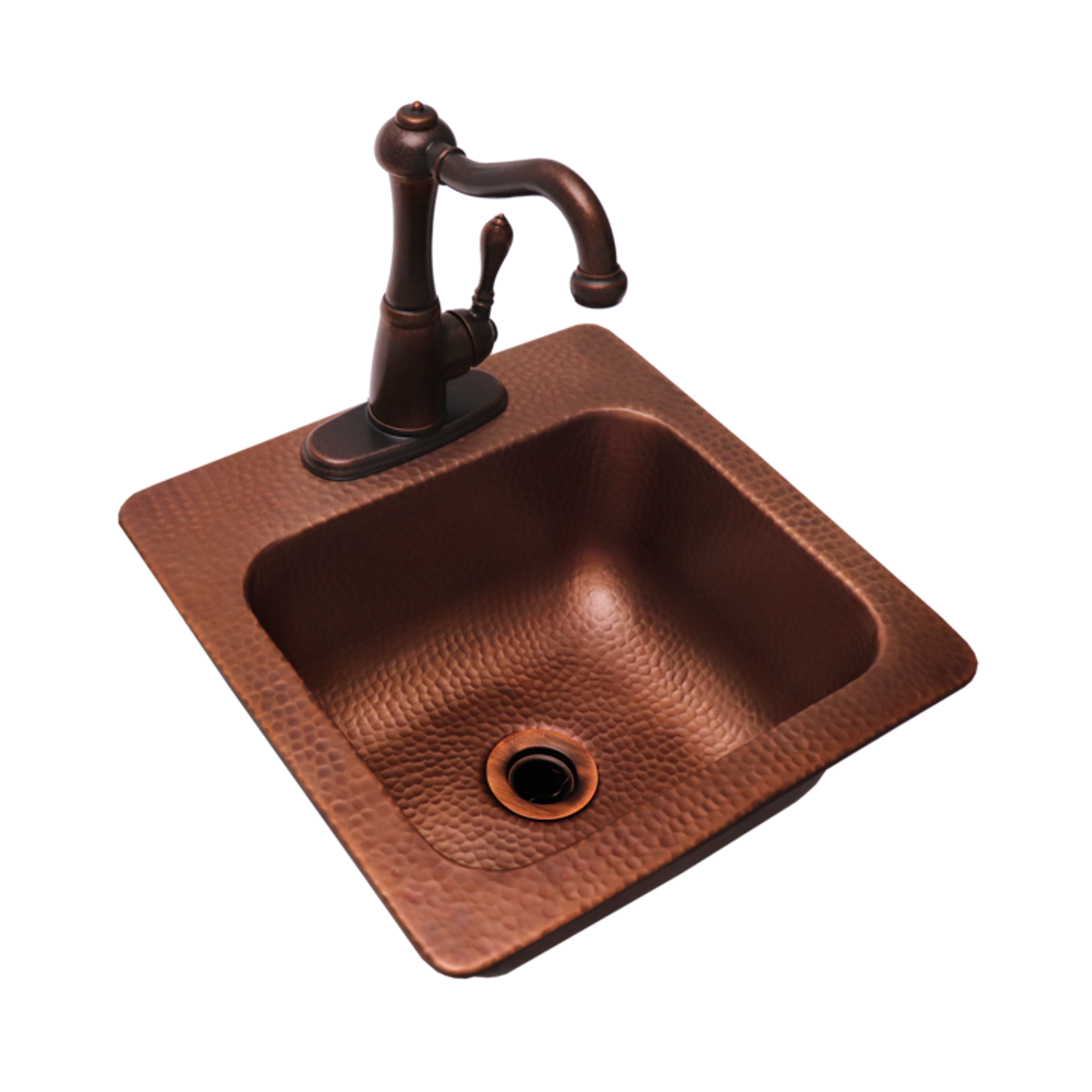 Rcs Copper Bar Sink Faucet 15 X 15 16 Gauge Copper Sink Hot Cold Water