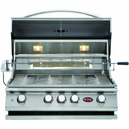 Cal Flame P4 Premium 32" 4-Burner Grill with Rotisserie and Rear Infrared Burner