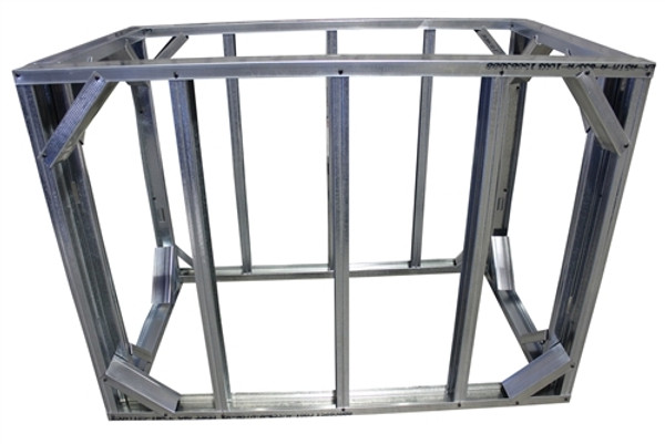 DIY BBQ 3ft Straight Modular Frame Section 42" Bar Height