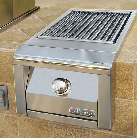 Outdoor kitchen side burners.
