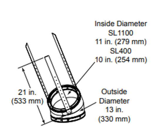 Majestic SL1130 30 Degree Offset and Return Elbow