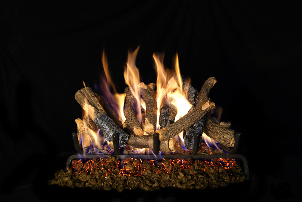 Real Fyre Charred Oak Stack Vented Gas Logs (CHDS-18/20), 18-Inch