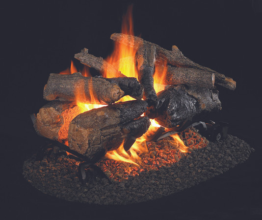 Real Fyre See-Thru Charred American Oak Vented Gas Logs (CHAO-2-30), 30-Inch