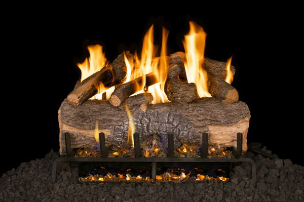 Real Fyre Mountain Crest Oak Vented Gas Logs (MCO-30), 30-Inch