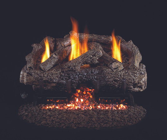 Real Fyre Charred Frontier Oak Vent-Free Gas Logs (CHFR-30), 30-Inch