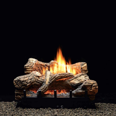 Empire Flint Hill Ceramic Fiber Log Set w/ 18-inch Vent-Free Burner Millivolt Control NG Open Box