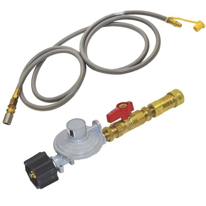 American Fireglass Propane Regulator, Ball Valve, Quick Connect, Hose and Air Mixer