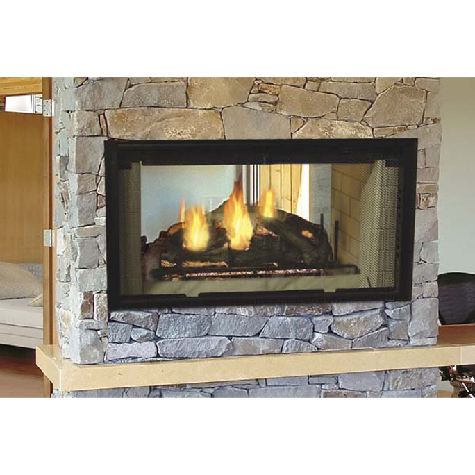 Majestic Designer Series 42-Inch See-Thru Radiant Wood Burning Fireplace