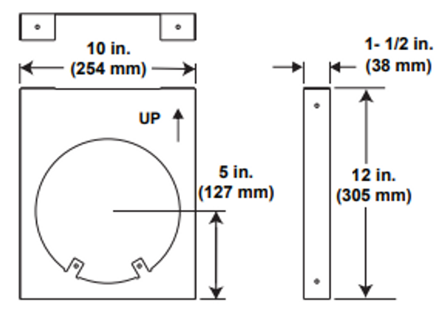 Majestic DVP-HVS Horizontal Pipe Support - 5 Inch Diameter