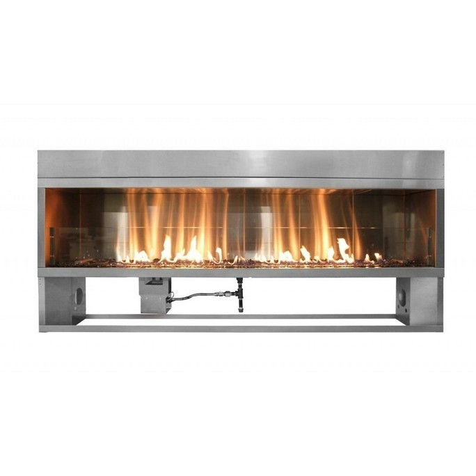 Firegear Kalea Bay 60-inch Linear Outdoor Fireplace with LED Lights
