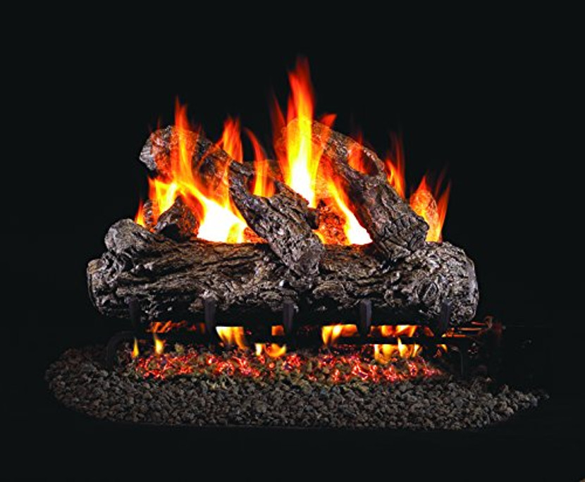 Real Fyre Rustic Oak Vented Gas Logs (HR-24), 24-Inch