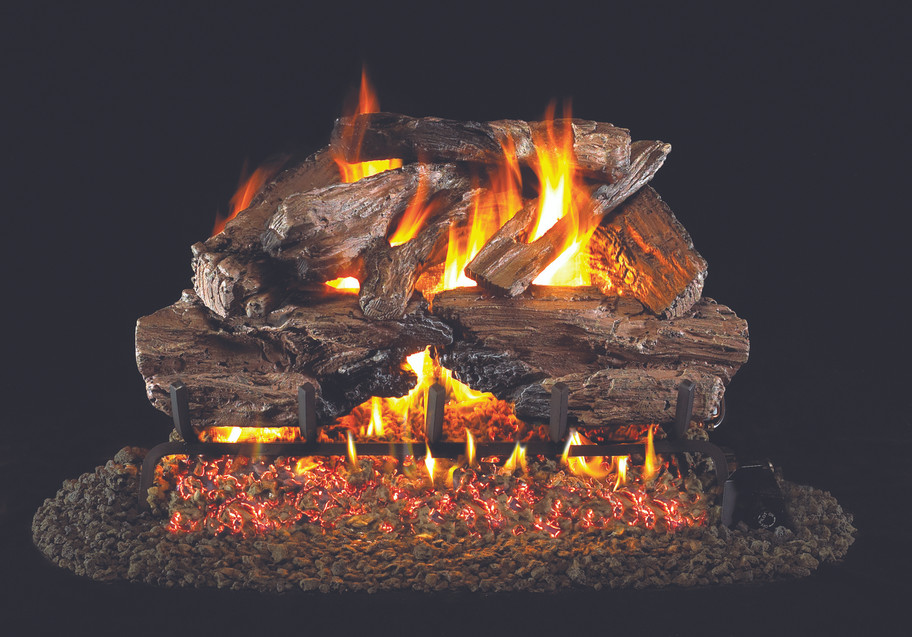 Real Fyre Charred Cedar Vented Gas Logs (CHCR-30), 30-Inch