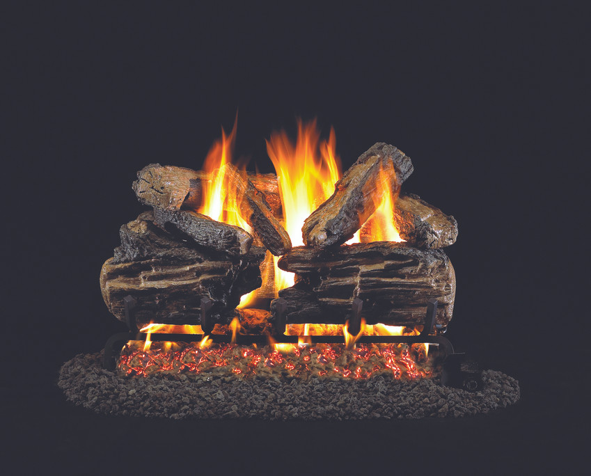 Real Fyre Charred Split Vented Gas Logs (CHS-24), 24-Inch