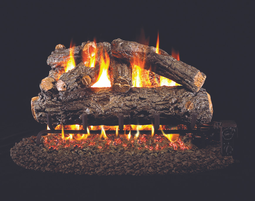 Real Fyre Rustic Oak Designer Vented Gas Logs (HRD-24), 24-Inch