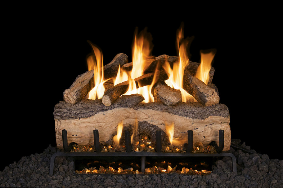 Real Fyre Mountain Crest Split Oak Vented Gas Logs (MCS-18), 18-Inch