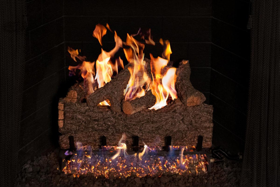 Real Fyre Chestnut Oak Vented Gas Logs (CN-30), 30-Inch