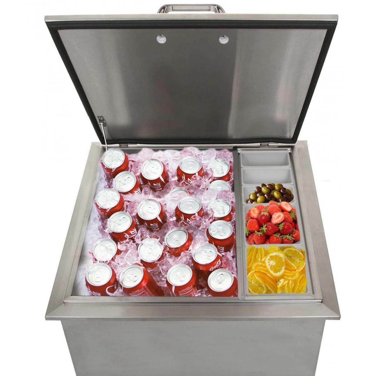 18 x 12 Stainless Steel Drop-In Ice Bin