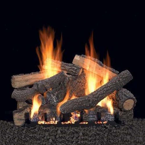 Empire Vent Free Ponderosa Gas Log Set With Slope Glaze Burner And