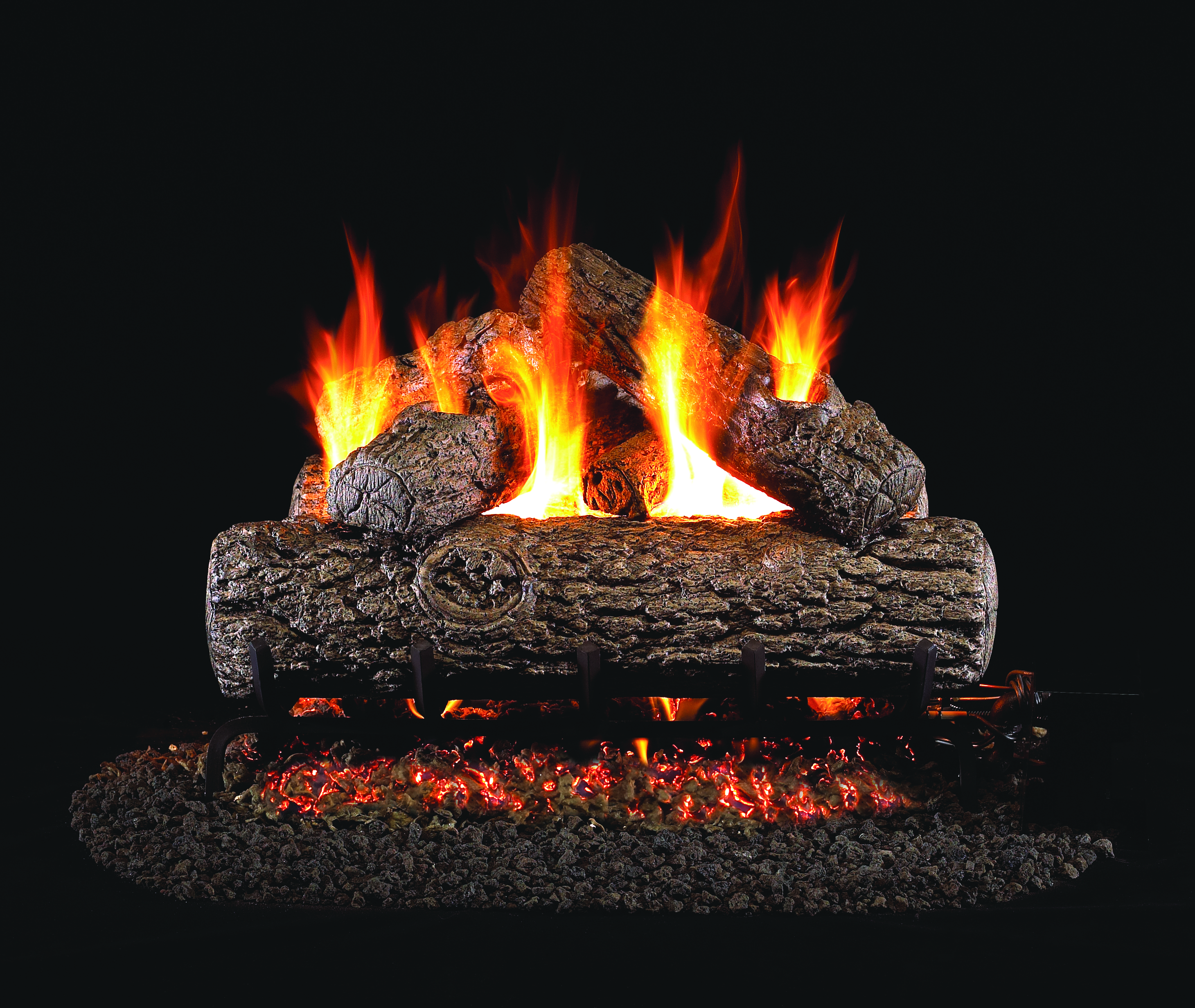 Real Fyre Golden Oak Vented Gas Logs (R-30), 30-inch