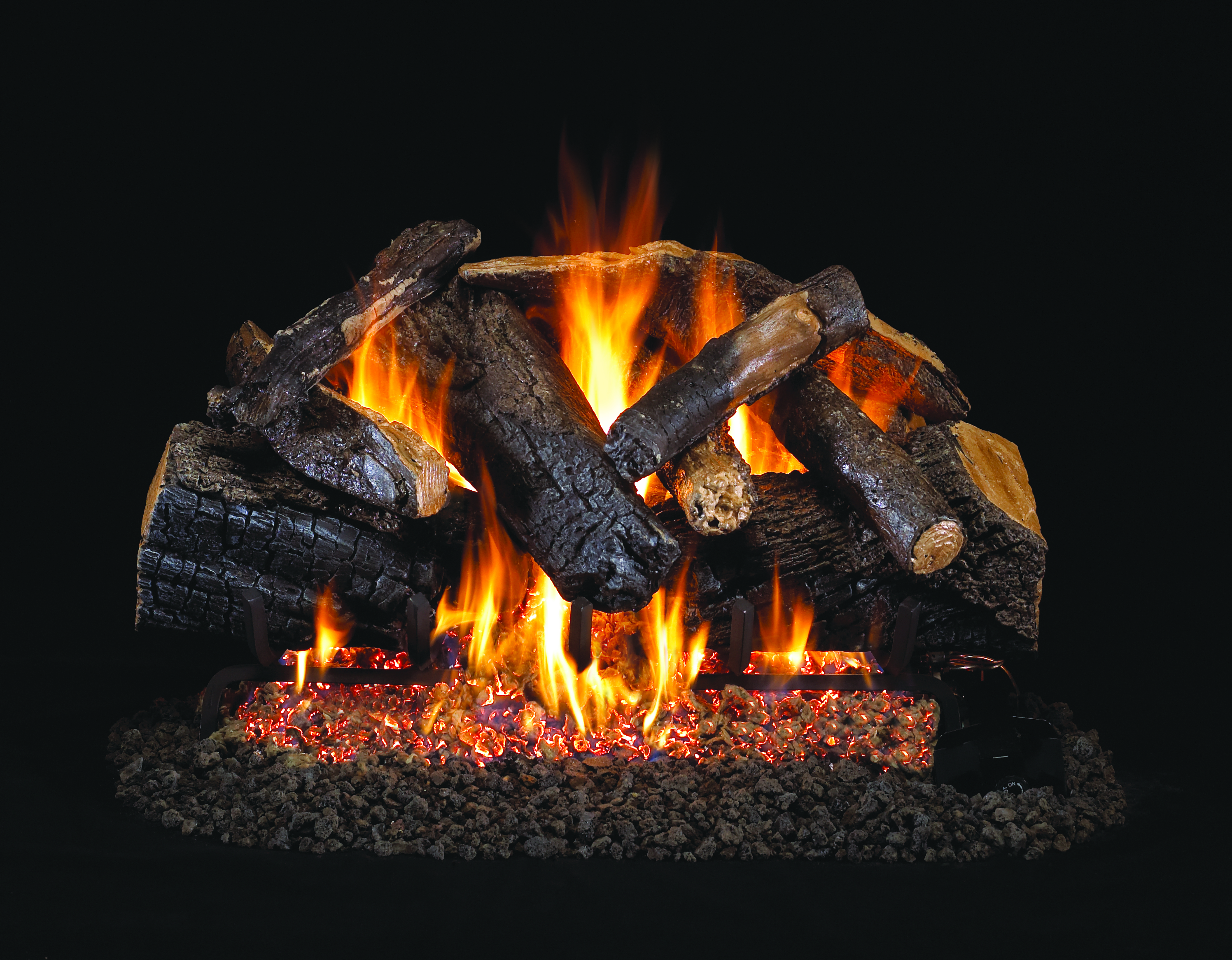 Real Fyre Charred Majestic Oak Vented Gas Logs (CHMJ-36), 36-Inch