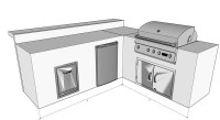 Lion L BBQ Island Frame with Equipment