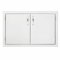 SummerSet 33" North American Stainless Steel Double Access Door w/ Masonry Frame Return - Open Box