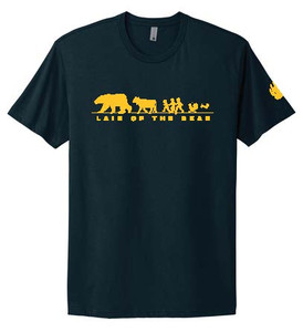 T-Shirt - Walking Silhouettes - Blue