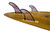 7" Power Flex Fin Combo Set w/ 4" Side Fins Tribal Art Design in Pink