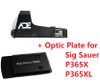 Ade Advanced Optics RD3-006 Green Dot Sight + Optic Mounting Plate for Sig Sauer P365XL/P365X Handgun