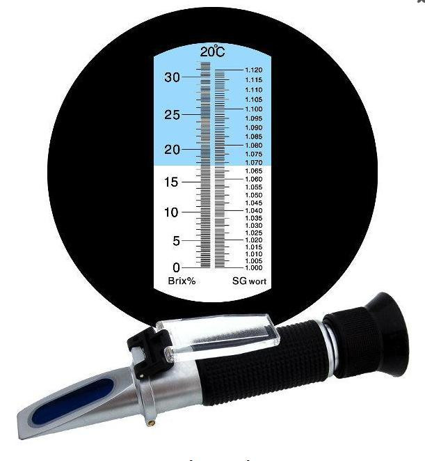 Réfractomètre Pour Bière Et Moût Anpro - Double échelle Densité (1.000-1.120) Et Brix (0-32%) - Compensation Automatique De Température