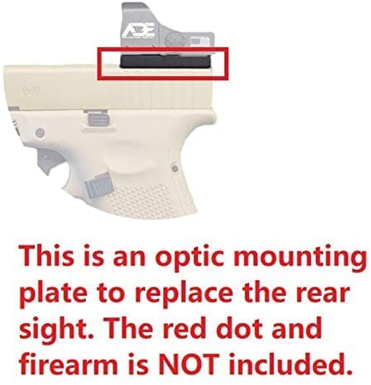 Optic Mounting Plate for Glock(Non-MOS/Aftermarket Slide),Taurus