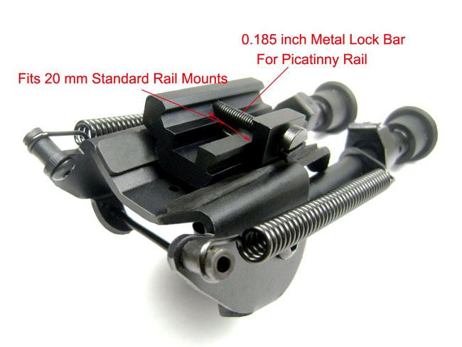 BIPIED DE FUSIL QD Tactique Picatinny Rail 6-9 Pouces Bipied Plat