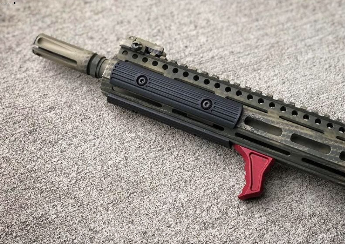 TRIROCK Red Forward Universal Hand Stop For Both KeyMod & MLK Tactical Handguard - View #9