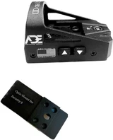 Ade Advanced Optics Delta RD3-012 Red Dot Reflex Sight + Optic Mounting Plate for Ruger Security 9 Pistol + Standard Picatinny Mounting Plate