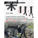 Ade Advanced Optics Folding 5 Position Grip BIPOD 7.5"-9" Adjustable Height FOREGRIP with QD mount SG-F150BP
