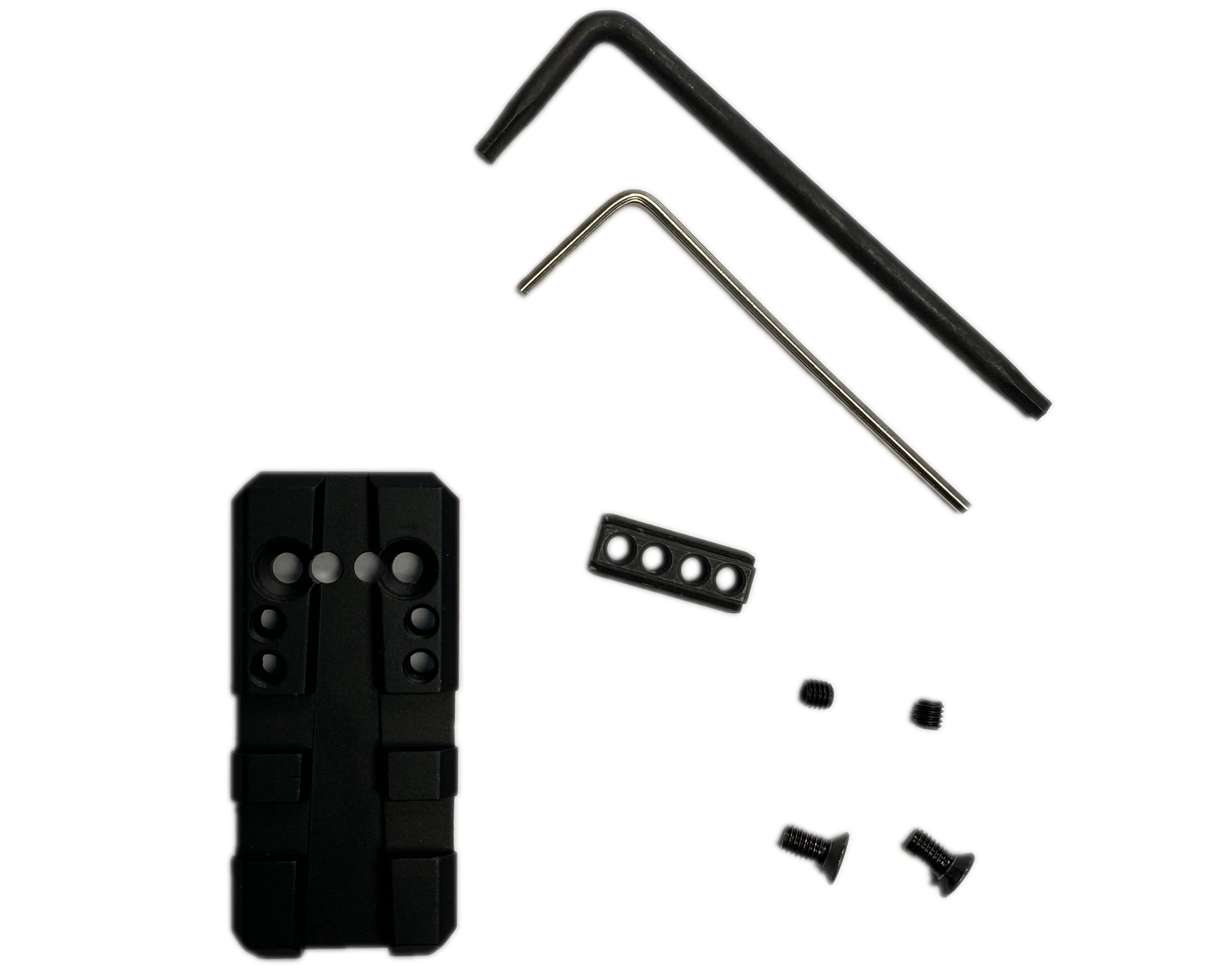 Red Dot Sight Mount Plate For Glock 17 19 22 23 26 - Picatinny Rail, Aluminum, Black, Fits Most Micro Red Dots 12 thumbnail image