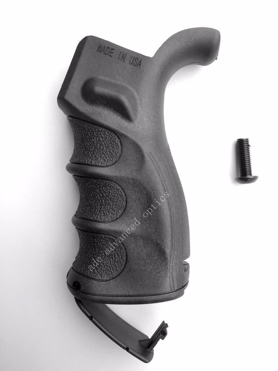 MADE IN USA! AR15 Ergonomic Pistol Rear Grip w/Finger Grooves Storage
