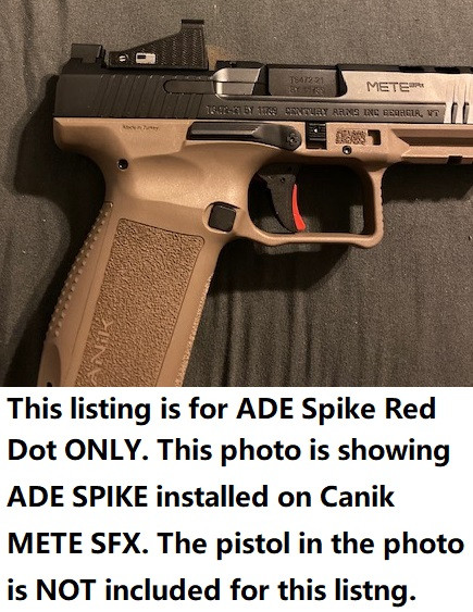 ADE SPIKE RD3-018 Micro Red Dot For Canik Elite TP9 SC,Canik METE SFT,Sig Sauer P322/P365-380/P365XL,SW Shield X, MP 5.7, Equalizer 9mm,Ruger Max9,Glock 43/48 MOS,Kimber R7 Mako,Taurus GX4 Toro,605 Toro,856 Toro,Springfield Hellcat OSP/PRO