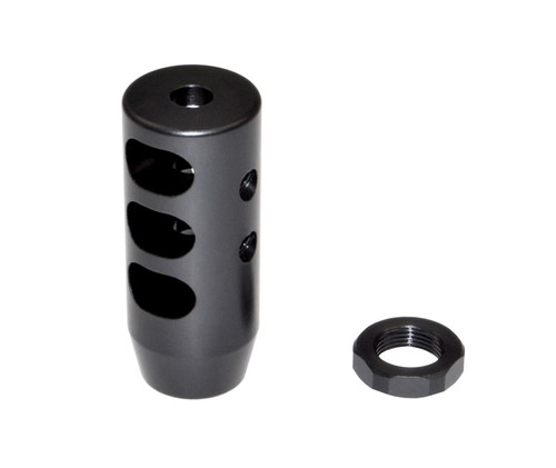 AR15 1/2"x28 Muzzle Brake for 223/5.56, Steel, Black