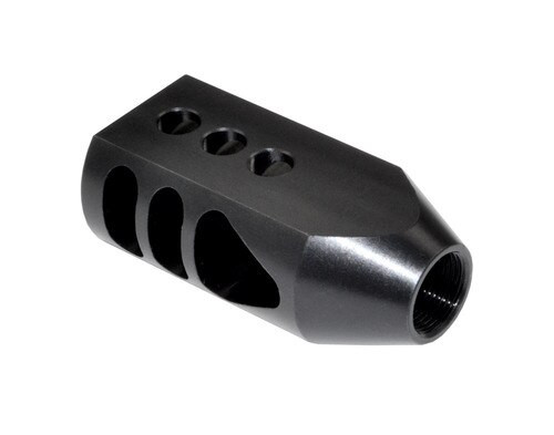 AR15 1/2x28 Competition Grade Muzzle Brake, Steel with Black Phosphate Finish
