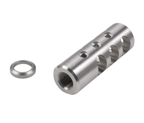 AR-15 1/2x28 Muzzle Brake, Stainless Steel