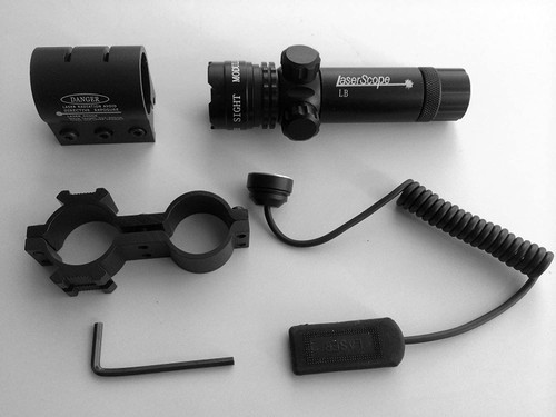 Ade Advanced Optics 532nm Tactical Green Laser Sight Hunting Rifle Dot Scope with On/Off Swith Picatinny/Weaver Mounts + Barrel Mount