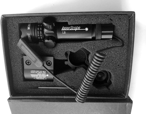 Ade Advanced Optics 532nm Tactical Green Laser Sight Hunting Rifle Dot Scope with On/Off Swith Picatinny/Weaver Mounts + Barrel Mount