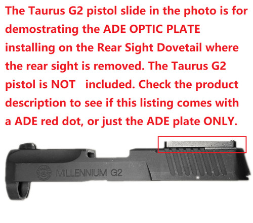 Optic Mount Plate for Taurus PT111 G2, Millennium G2, G2C, G3 with Original rear sight, PT140 G2, PT709 Slim,PT740,TX22 To fit on Holosun 407K/507K,Sig Sauer Romeo Zero, Swampfox Sentinal,Vortex Venom/Viper/Defender CCW,Burris Fastfire,Docter Red Dot