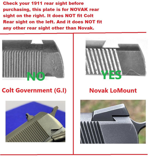 Novak/Adjustable 1911 Pistol Mount Plate for Vortex venom, burris fastfire, meopta, eotech mrds, docter, insight Red Dot Reflex Sight