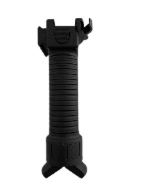 QUICK DETACH new design! ForeGrip 3in1 Grip+Steel Inserted Leg Bipod+Side Picatinny Rail with QD Release!