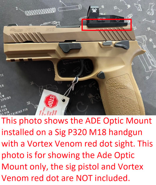 Sig Sauer P320-M17, M18, X-Compact, X-5 Legion Handgun Mount Plate for Vortex Venom/Razor/Viper, Burris Fastfire, Meopta, Eotech MRDS, Docter, Insight, Sightmark Minishot
