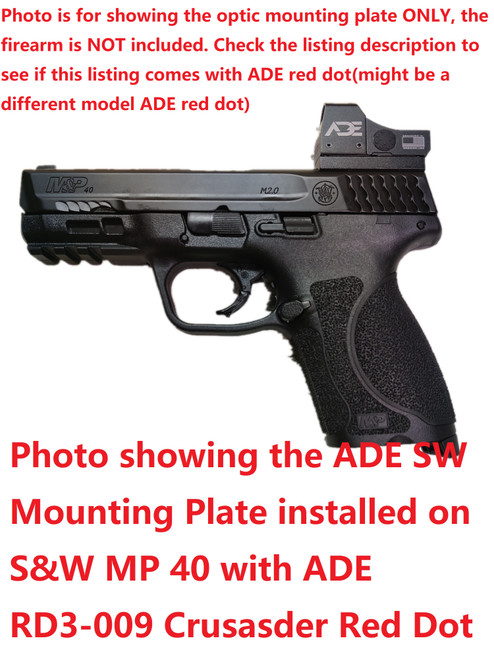 Ade RD3-012-G  Waterproof GREEN Dot Sight + Optic Mounting Plate for SW Smith Wesson MP/MP 2.0 Shield/Zigana PX9 Pistol + Standard Picatinny Mount