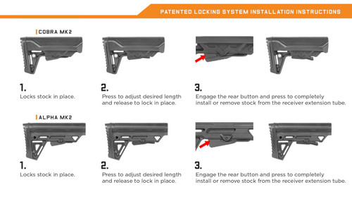 12 GA Tactical Alpha Stock + Pistol Grip + Buffer tube +Castle Nut - COMPLETE KIT for Mossberg 500 535, Maverick 88