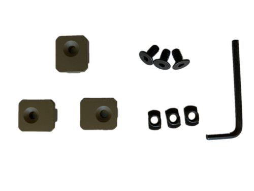 Pack of 3! Flashlight Laser Pressure Switch/Wire/Cable Management MOUNT for Mlok Handguard Rail - FDE/Tan Color